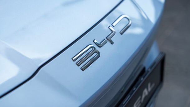 BYD automobilių atšaukimas dėl stabdžių, BYD logotipas ant automobilio