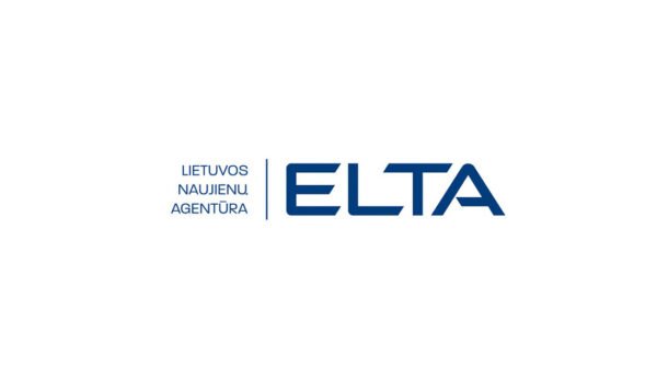 Lietuvos naujienų agentūros ELTA mėlynas logotipas baltame fone