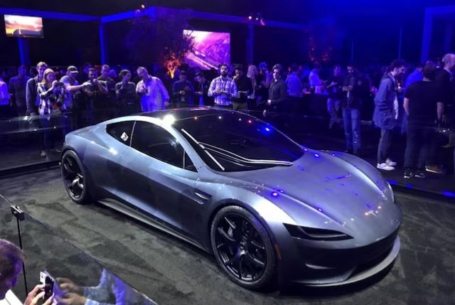„Tesla Roadster“ pristatymas Hawthorne, Kalifornijoje, 2017 metais