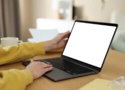 Windows 11 24H2 palaikymas - nešiojamuoju kompiuteriu besinaudojantis žmogus
