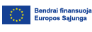 Europos Sąjungos vėliavos simbolis ir užrašas „Bendrai finansuoja Europos Sąjunga“
