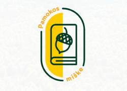 Miško panorama su logotipu „Pamokos miške“